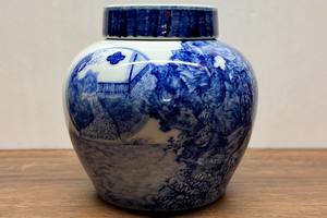 蕉叶园林茶叶罐