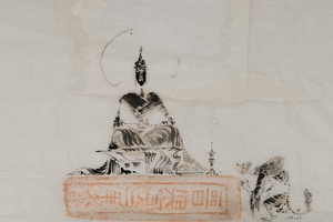 《残砖补画》