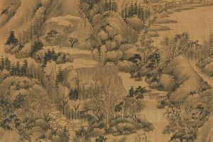 为鲁瞻作山水