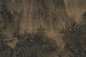 晴峦萧寺图