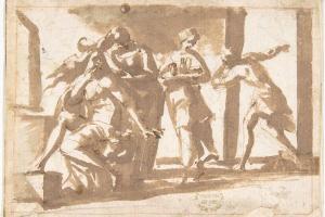 素描合集-Francesco Allegrini--The Departure of Aeneas Announced to Dido