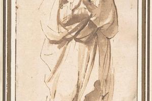 素描合集-Guercino--Boy Chasing a Butterfly