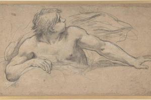 素描合集-Pietro da Cortona--A Wind God