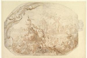 素描合集-Gregorio de' Ferrari--Study for Emperor Heraclius Carrying