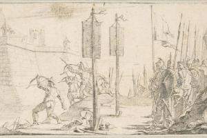 素描合集-Giovanni Battista Tiepolo--Illustration for a Book Siege of a City