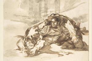 素描合集-Goya--The Stabbing, Images of Spain Album, 53