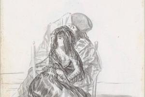 素描合集-Goya--A Maja and Two Companions