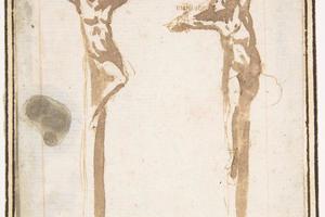 素描合集-attributed to Francesco Allegrini--Christ Crucified with the Good Thief