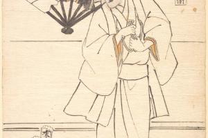 素描合集-Utagawa Kunisada--Drawing Intended as Design for an Actor Print