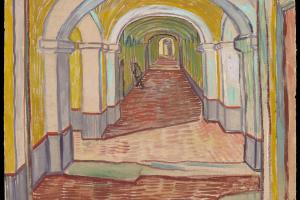 素描合集-Vincent van Gogh--Corridor in the Asylum