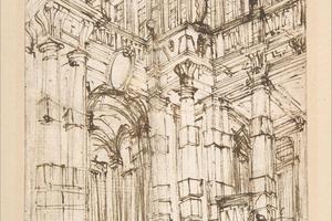 素描合集-Baldassare Tommaso Peruzzi--Design for the Right-hand Section