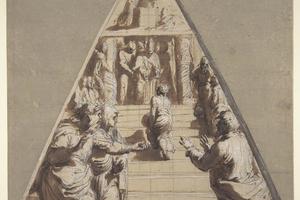 素描合集-Perino del Vaga--Presentation of the Virgin in the Temple