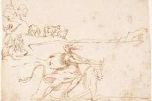 素描合集-attributed to Francesco Allegrini--The Rape of Europa
