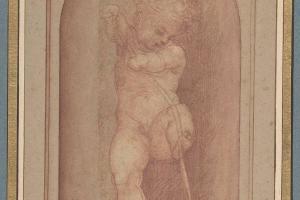 素描合集-attributed to Giorgione--Putto Bending a Bow