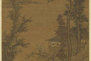 东阁观梅轴