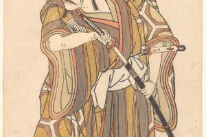素描合集-Katsukawa Shunshō--Ichikawa Danzo III as a Samurai Drawing
