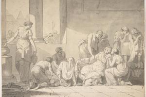 素描合集-Pierre Peyron--Despair of Hecuba
