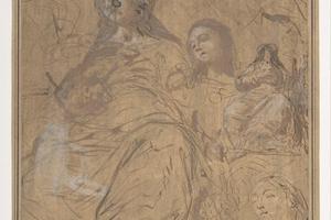 素描合集-Juan Carreño de Miranda--Studies for the Assumption