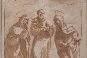素描合集-Pietro Damini--Saint Louis of France, Saint Francis