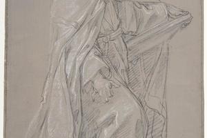素描合集-Placido Costanzi--Young Cleric in a Cope Holding a Book