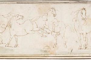 素描合集-attributed to Francesco Allegrini--Six Horses