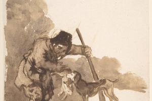 素描合集-Goya--Rabbit Hunter with a Retriever, from Images