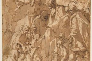 素描合集-Pietro Testa--The Presentation of the Virgin in the Temple
