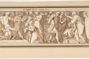 素描合集-attributed to Andrea Boscoli--Scenes from Ancient History, after Polidoro da Caravaggio