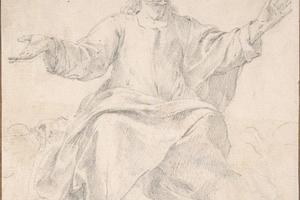 素描合集-Jean Daret--Study for Christ as Mediator