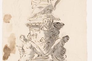 素描合集-Giovanni Battista Tiepolo--Study for an Inkstand