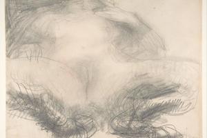 素描合集-Auguste Rodin--Study of a nude female figure (Satyress)