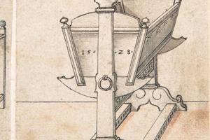 素描合集-Peter Flotner--Perspectival Drawing of a Cradle