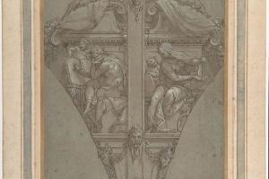 素描合集-Orazio Samacchini--Study for the Decoration of a Vault