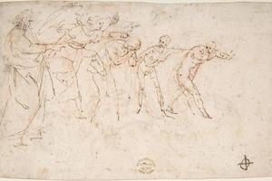 素描合集-attributed to Francesco Allegrini--The Expulsion of Adam and Eve from Paradise