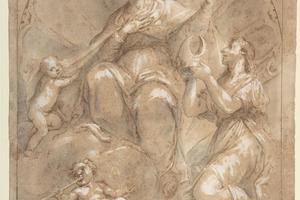 素描合集-Marcantonio Franceschini--Allegorical Figure of Faith