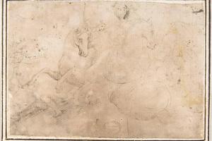 素描合集-attributed to Francesco Allegrini--Cavalry Engagement