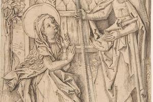 素描合集-Master of the Drapery Studies--Christ Appearing to Mary Magdalen