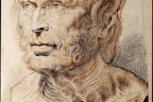 素描合集-Peter Paul Rubens--Bust of Pseudo-Seneca