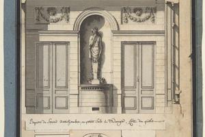 素描合集-Jean Jacques Lequeu--Section and Plan of the Small Dining Room2