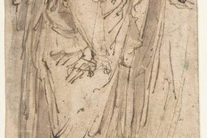 素描合集-Romulo Cincinnato--Three Standing Male Figures