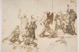 素描合集-Salvator Rosa--The Raising of Lazarus