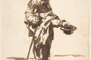 素描合集-Goya--Beggar with a Staff in His Right Hand,