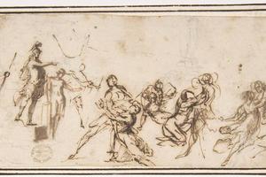 素描合集-attributed to Francesco Allegrini--The Rape of the Sabines