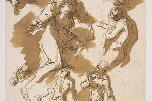 素描合集-Salvator Rosa--Studies of Kneeling Figures