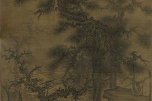 松泉磐石图