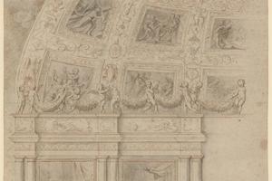 素描合集-Workshop of Battista Franco--Design for the Decoration