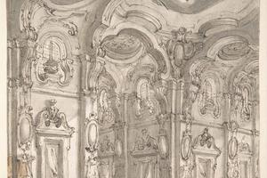 素描合集-Giuseppe Galli Bibiena--Design for a Stage Set The Gallery