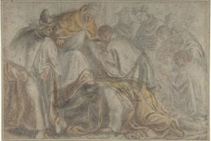 素描合集-Pietro Malombra--The Emperor Frederick Barbarossa Submitting