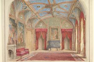 素描合集-John Gregory Crace--Design for the Decoration of the Drawing Room