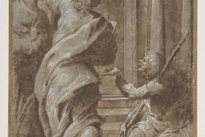 素描合集-Perino del Vaga--Saints Peter and John Healing a Cripple at the Gate
